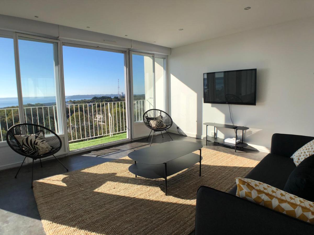 Superbe Appartement Avec Une Vue Mer Panoramique Brest Esterno foto