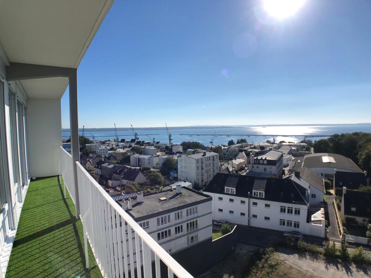 Superbe Appartement Avec Une Vue Mer Panoramique Brest Esterno foto